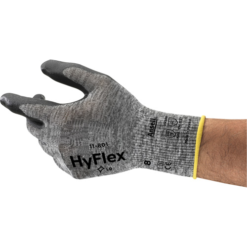 Hyflex&reg; 11-801 Gloves, 7/Small, Foam Nitrile Coating, 15 Gauge, Nylon Shell Absolute Business Supply