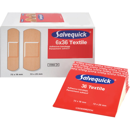 Syst&egrave;mes de distribution de bandages Salvequick - recharges st&eacute;riles, Rectangulaire/carr&eacute;e, Tissu, St&eacute;rile Absolute Business Supply