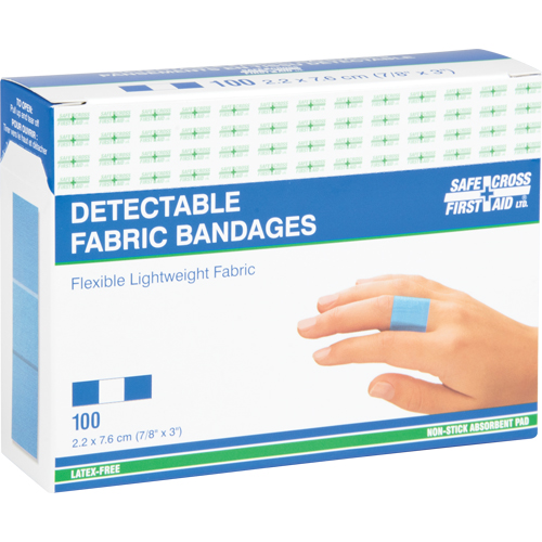 Bandages, Rectangular/Square, 3", Fabric Metal Detectable, Sterile Absolute Business Supply