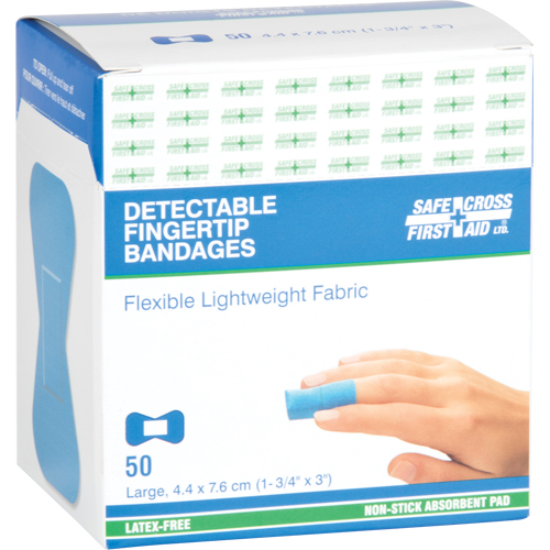 Bandages, Fingertip, 3", Fabric Metal Detectable, Sterile Absolute Business Supply
