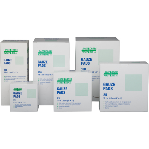 Gauze , Pad, 4" L x 4" W, Sterile, Medical Device Class 1 Absolute Business Supply