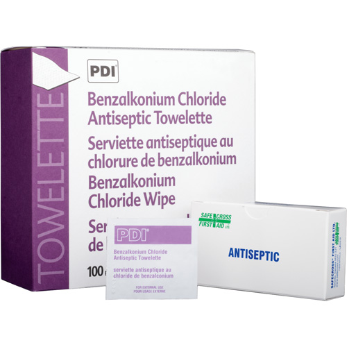 Benzalkonium Chloride Wipes, Towelette, Antiseptic Absolute Business Supply