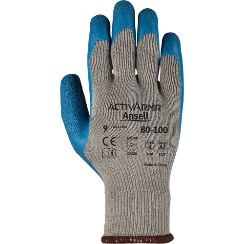 ActivArmr&reg; 80-100 Gloves, 10/X-Large, Rubber Latex Coating, 10 Gauge, Polyester/Cotton Shell Absolute Business Supply