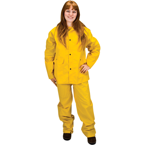 RZ100 Rain Suit, Polyester/PVC, Small, Yellow Absolute Business Supply