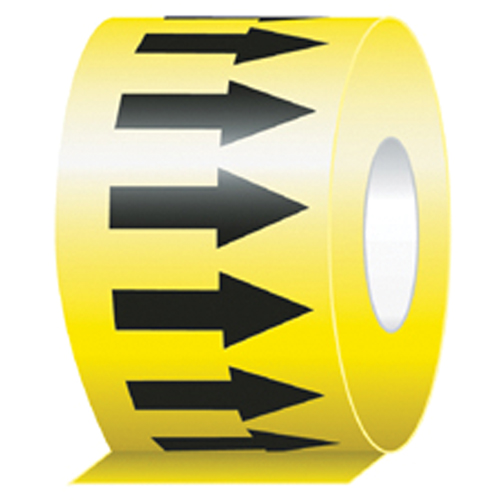 Directional Flow Arrow Tapes, 108', Black on Yellow Absolute Business Supply