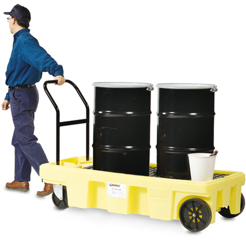 Chariots Poly-Spillcart, 66,5" lo x 29" la x 43,9" h, Cap. de d&eacute;versement 57 gal. US Absolute Business Supply