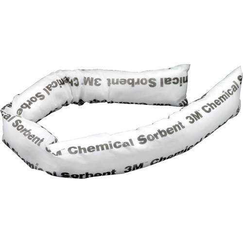 Chemical Sorbent Mini-Boom, Chemical, 4' L x 3" W, 12 gal. Absorbancy, 12 /Pack Absolute Business Supply