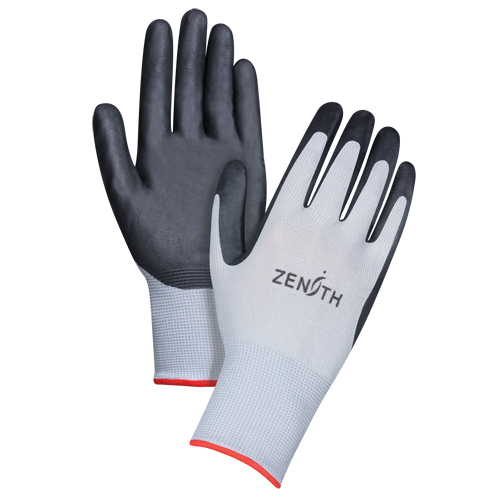 Gants l&eacute;gers enduits et respirants, 7/Petit, R&ecirc;vetement Mousse de nitrile, Calibre 13, Enveloppe en Polyester Absolute Business Supply