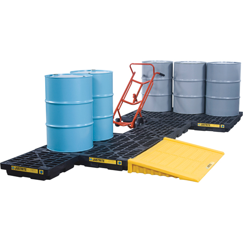 EcoPolyBlend Accumulation Centers, 12 US gal. Spill Capacity, 25" x 25" x 5.5" Absolute Business Supply