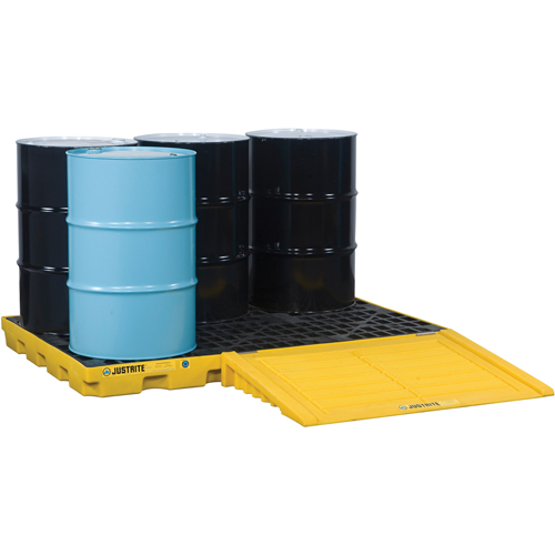 EcoPolyBlend Accumulation Centers, 73 US gal. Spill Capacity, 73" x 49" x 5.5" Absolute Business Supply
