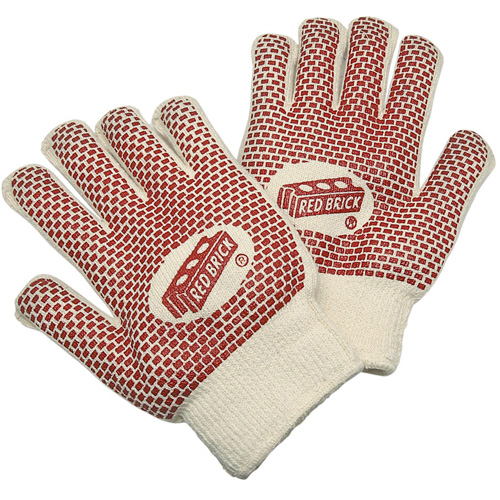 Red Brick&reg; Reversible Terrycloth Gloves, Cotton, Double Sided, 10 Gauge, Large Absolute Business Supply