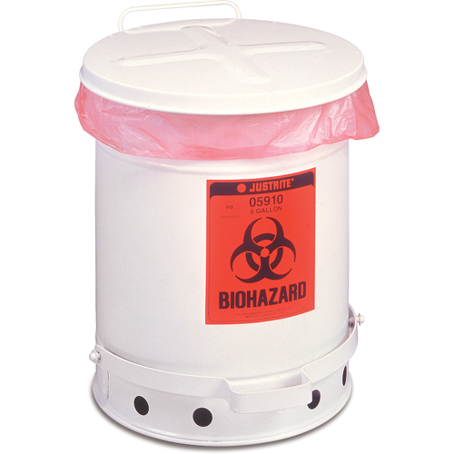 Biohazard Waste Container, 6 gal Capacity Absolute Business Supply