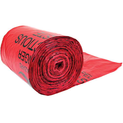 Hazardous Waste Bags, Bio-Hazard, 24" L x 33" W, 56.8 L (15 Gal.) Capacity Absolute Business Supply
