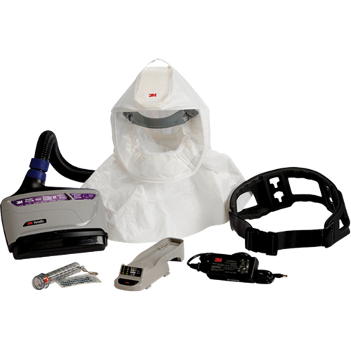 Versaflo Powered Air Purifying Respirator TR-600 Easy-Clean Kit, Hard Hat & Faceshield, Lithium-Ion Battery Absolute Business Supply