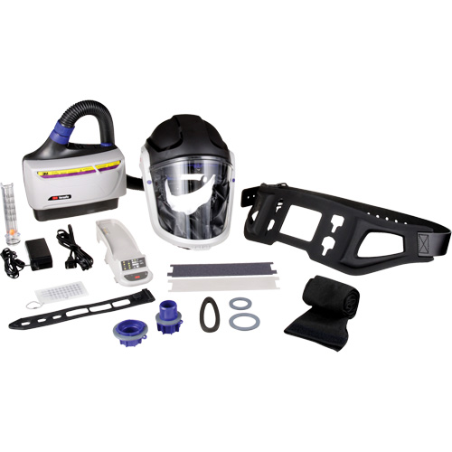 Versaflo Powered Air Purifying Respirator TR-600 Heavy Industrial Kit, Hard Hat & Faceshield, Lithium-Ion Battery Absolute Business Supply