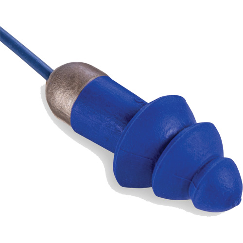 Rockets&reg; Metal Detectable Reusable Earplugs, Corded, One-Size, Bulk - Plastic Case, 27 NRR dB Absolute Business Supply