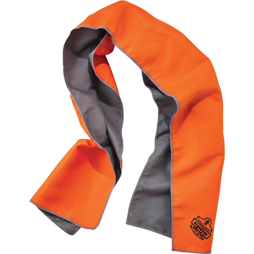 Chill-Its&reg; 6602MF Microfiber Cooling Towel, Hi-Vis Orange Absolute Business Supply