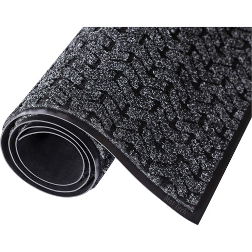 Tire-Track Entrance Mat, Wiper/Scraper, 4' x 6' x 3/8", Charcoal Absolute Business Supply