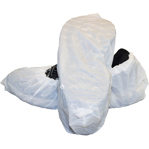 Cast "CPE" Embossed Shoe Covers, Large, Polyethylene, White Absolute Business Supply