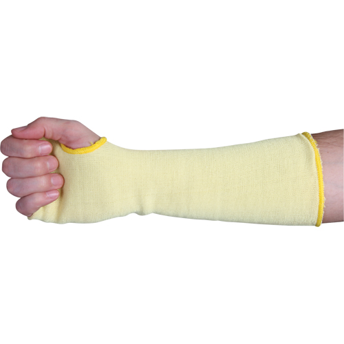 Manches &agrave; doubles couches de tissu r&eacute;sistant &agrave; la coupure, Kevlar, 22", ANSI/ISEA 105 niveau 3, Jaune Absolute Business Supply