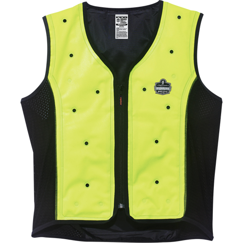 Chill-Its&reg; 6685 Dry Evaporative Cooling Vests, Medium, High Visibility Lime-Yellow Absolute Business Supply