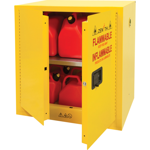 Flammable Storage Cabinet, 22 gal., 2 Door, 35" W x 35" H x 22" D Absolute Business Supply