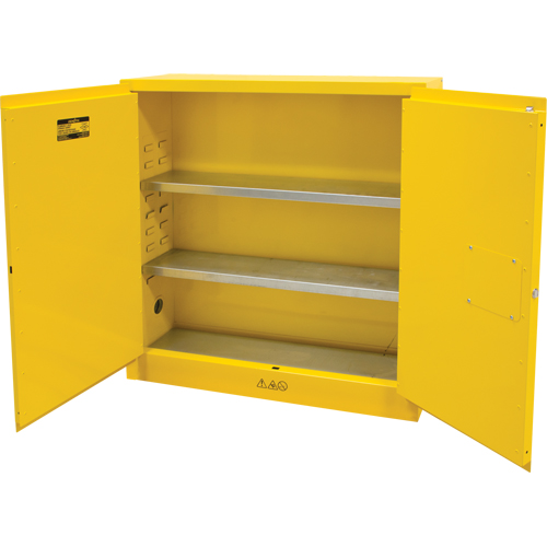 Flammable Storage Cabinet, 24 gal., 2 Door, 43" W x 44" H x 12" D Absolute Business Supply