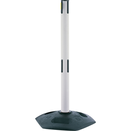 Poteau receveur robuste &agrave; ligne double, Hauteur de 38", Blanc Absolute Business Supply
