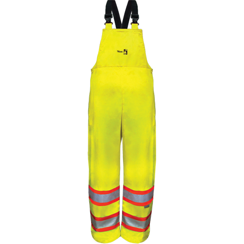 Hi-Vis FR/PU Safety Rain Bib Pants, 4X-Large Absolute Business Supply