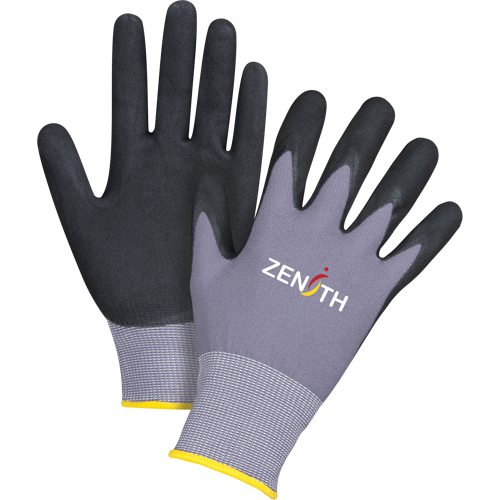 Gants ZX-1 de premi&egrave;re qualit&eacute; compatibles avec les &eacute;crans tactiles, 11/2T-Grand, R&ecirc;vetement Nitrile/Mousse de nitrile, Calibre 15, Enveloppe en Nylon Absolute Business Supply