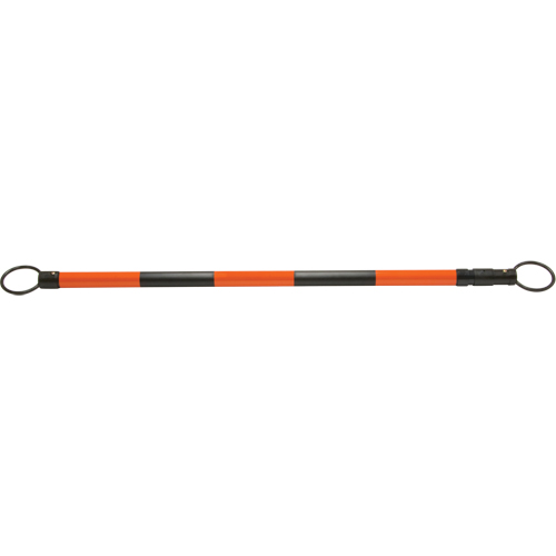 Retractable Cone Bar, 7' 5" Extended Length, Black/Orange Absolute Business Supply