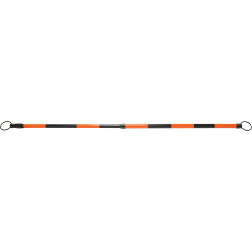 Retractable Cone Bar, 7' 5" Extended Length, Black/Orange Absolute Business Supply