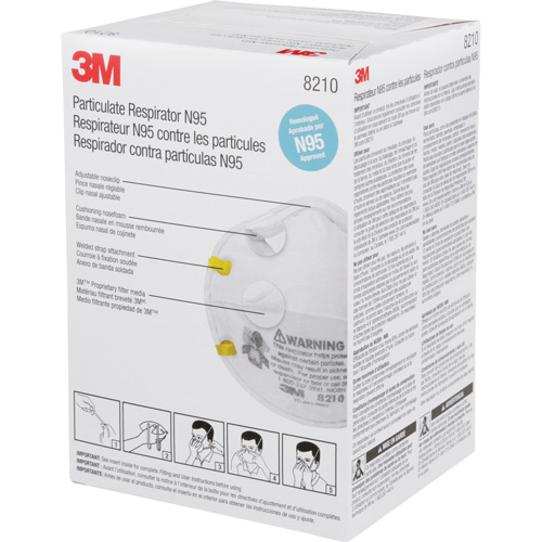 Respirateurs contre les particules 8210, N95, Certifi&eacute; NIOSH Absolute Business Supply