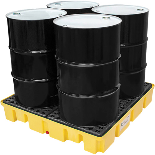Poly-Slim-Line Spill Pallet without Drain, 66 US gal. Spill Capacity, 49" x 49" x 8.75" Absolute Business Supply