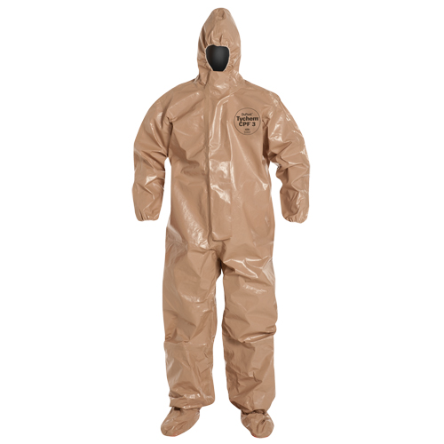 Combinaison de protection Tychem 5000 avec capuchon, Petit, Brun Absolute Business Supply