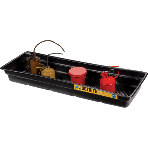 EcoPolyBlend Spill Tray, 46" L x 16" W x 5.5" H, 12 gal. Spill Capacity Absolute Business Supply