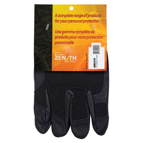 Gants pour m&eacute;canicien ZM300, Paume Cuir fleur, Taille Moyen Absolute Business Supply