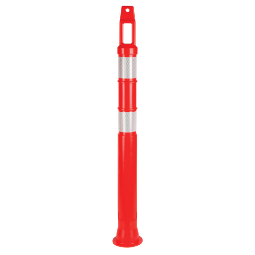 Poteau d&eacute;lin&eacute;ateur de premi&egrave;re qualit&eacute;, 42" h, Orange Absolute Business Supply