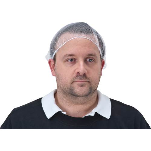 Filets pour cheveux, Nylon, 18", Blanc Absolute Business Supply