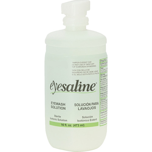 Bouteilles de solution saline pour douche oculaire, Bouteille Plein, 16 oz Absolute Business Supply