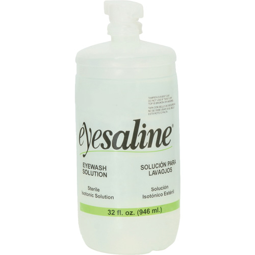 Saline Eyewash Bottles, Full Bottle, 32 oz. Absolute Business Supply