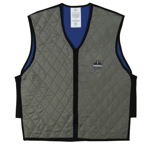 Chill-Its&reg; 6665 Wet Evaporative Cooling Vests, Medium, Grey Absolute Business Supply