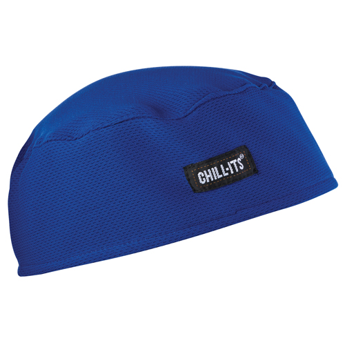 Chill-Its&reg; 6630 Cooling Skull Caps, Blue Absolute Business Supply