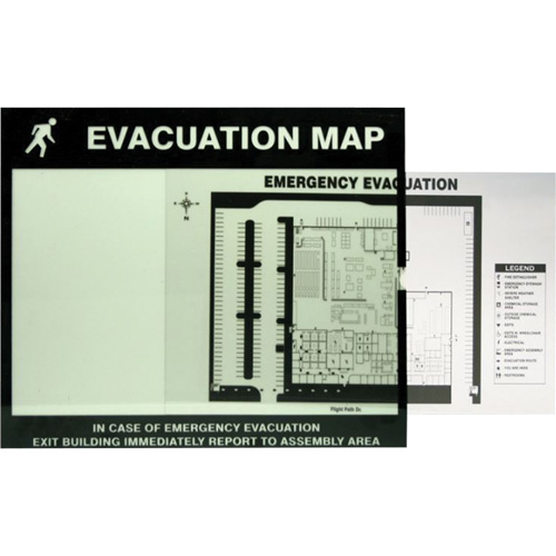 Evacuation Map Holder Clear Insert Absolute Business Supply