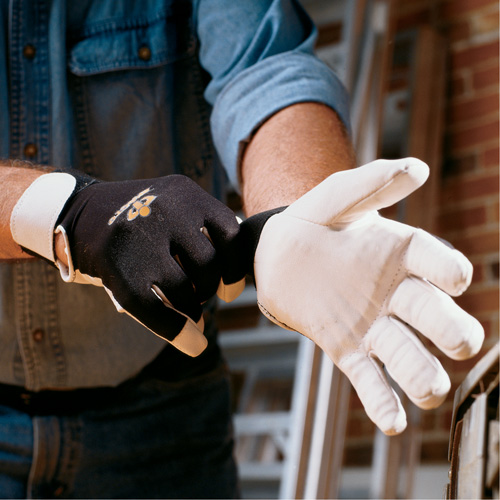 Gants antivibrations Air Glove, Taille Moyen, Paume Cuir perl&eacute; Absolute Business Supply