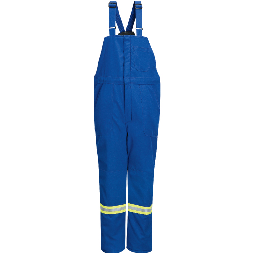 Salopettes isol&eacute;es de luxe r&eacute;sistantes aux flammes avec bandes r&eacute;fl&eacute;chissantes, Petit, Bleu royal Absolute Business Supply