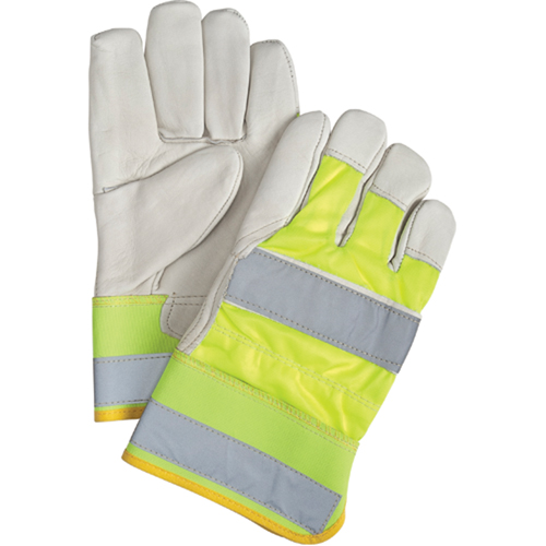Gants d'ajusteur orange haute visibilit&eacute; &agrave; chaleur sup&eacute;rieure, Grand, Paume en Cuir fleur de vache, Doublure en Thinsulate Absolute Business Supply