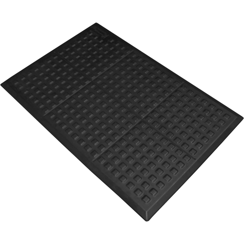 Tapis antifatigue Connect No 502 Rejuvenator pour poste de travail simple, Polyur&eacute;thane, 3' la c, 5' lo, 5/8" &eacute;paisseur, Noir Absolute Business Supply
