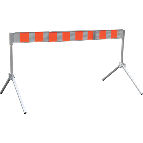 Street Barricade, A-Frame, 6' L x 5-1/2" H, Orange/White Absolute Business Supply