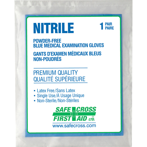 Gants d'examen m&eacute;dical, Grand, Nitrile, 5 mils, Sans poudre, Transparent, Classe 2 Absolute Business Supply